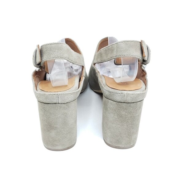 Gentle Souls by Kenneth Cole Tami Suede Slingback Womens Block Heel Size 10 M - Picture 4 of 9